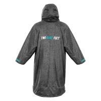 Two Bare Feet Kids Weatherproof Classic Print Changing Robe - Black / Teal Extra Image 1 Preview